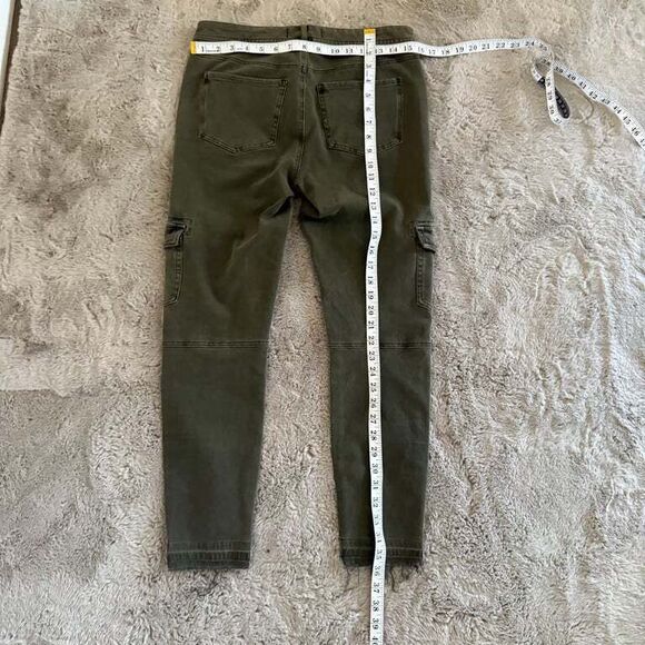 Free People Women's Green High Rise Utility Ankle Cargo Jeans Pants Size 29 - Picture 8 of 11
